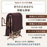 収納式 電動リクライニングベッド（2モーター） AX-BE722